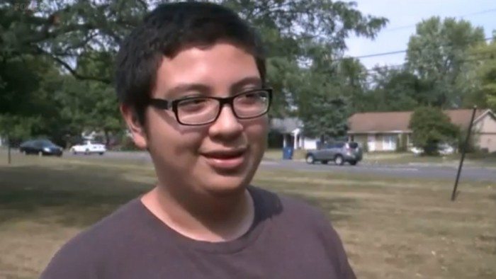 Brian Zaragoza, the 14-year-old who was shot by an unknown assailant shouting racial slurs (Fox 59)