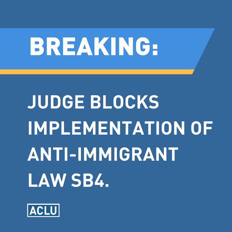 Federal Judge Blocks Key Parts Of Texas' SB4 'Show Me Your Papers' Law ...